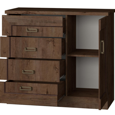 Kombinovaná komoda MERLO - šířka 100 cm, dub