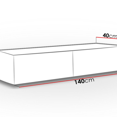 Televizní stolek 140 cm ASHTON - dub wotan