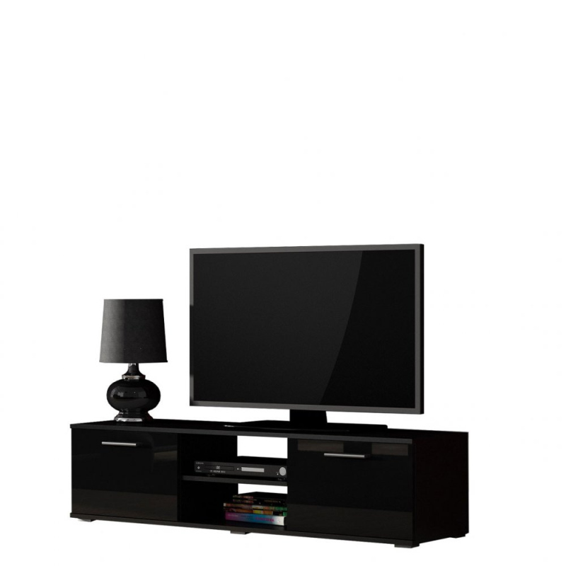 TV stolek KARA 1 - černý / lesklý černý