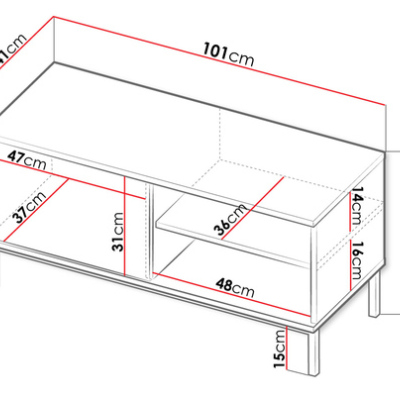 Televizní stolek FULTON 1 - bílý