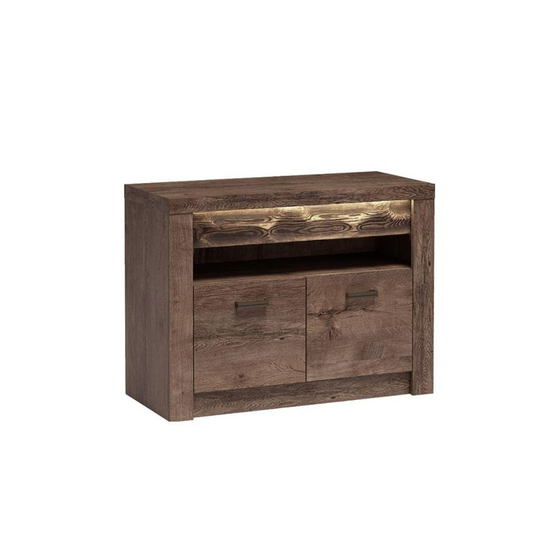 Televizní stolek s LED osvětlením CHALAPATA 1 - jasan tmavý