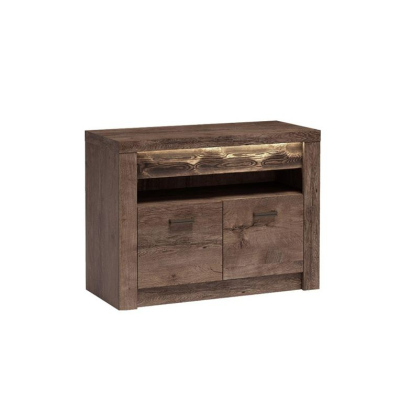 Televizní stolek s LED osvětlením CHALAPATA 1 - jasan tmavý