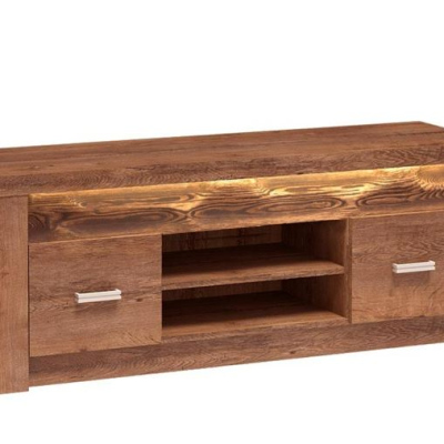 Televizní stolek s LED osvětlením CHALAPATA 2 - jasan světlý