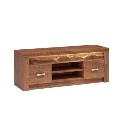 Televizní stolek s LED osvětlením CHALAPATA 2 - jasan světlý