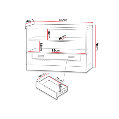 TV stolek MERLO 1 - dub