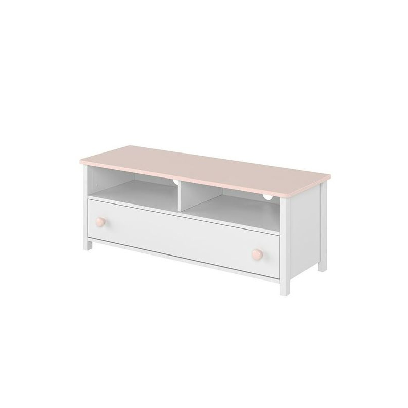 TV stolek LEGUAN - bílý / růžový
