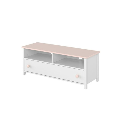 TV stolek LEGUAN - bílý / růžový