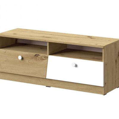 Televizní stolek CHIMA - dub artisan / bílý