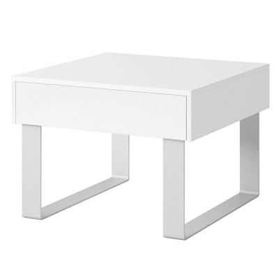 Konferenční stolek CHEMUNG 2 - bílý / lesklý bílý