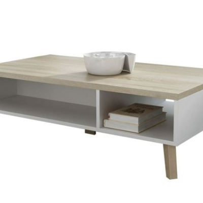Konferenční stolek COLINA 1 - dub sonoma / bílý