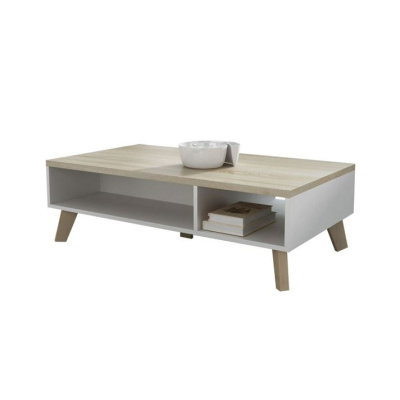 Konferenční stolek COLINA 1 - dub sonoma / bílý