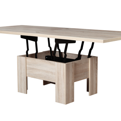 Rozkládací a zvedací konferenční stolek PHILL - dub sonoma