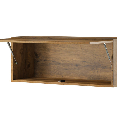 Závěsná skříňka ASHTON - šedá / lesklá šedá