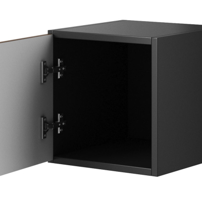 Závěsná skříňka s dvířky NORMANDIA 1 - antracitová / dub wotan