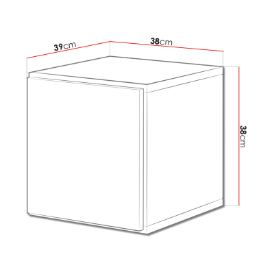 Závěsná skříňka s dvířky NORMANDIA 1 - černá