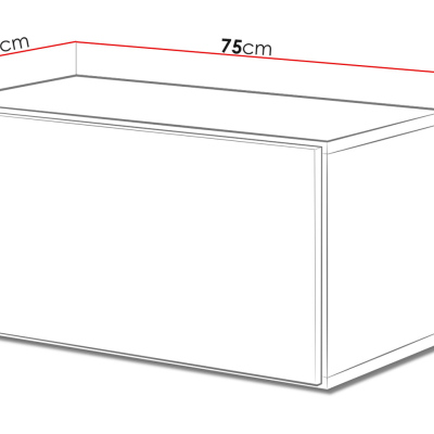 Závěsná skříňka s dvířky NORMANDIA 2 - bílá