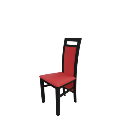 Židle do kuchyně MOVILE 47 - wenge / červená ekokůže