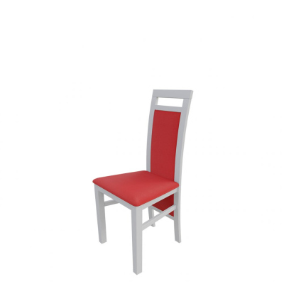 Židle do kuchyně MOVILE 47 - bílá / červená ekokůže