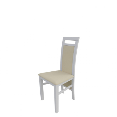 Židle do kuchyně MOVILE 47 - bílá / béžová ekokůže