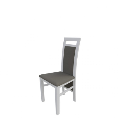Židle do kuchyně MOVILE 47 - bílá / šedá ekokůže
