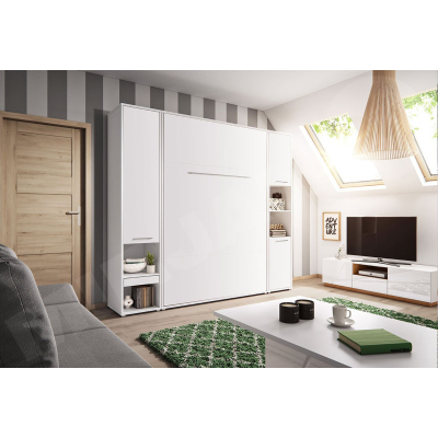 Sklápěcí postel se skříňkami 120x200 CELENA 3 - bílá