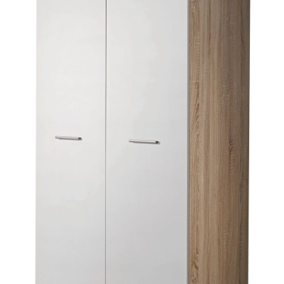 Dětská šatní skříň EMAN - šířka 90 cm, dub sonoma / bílá