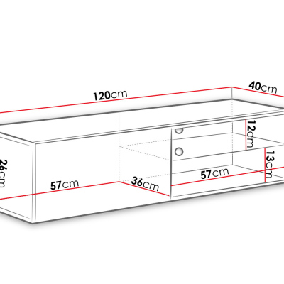 Stolek pod TV RIONATA 4 - grafit