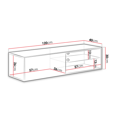 Stolek pod TV RIONATA 4 - grafit