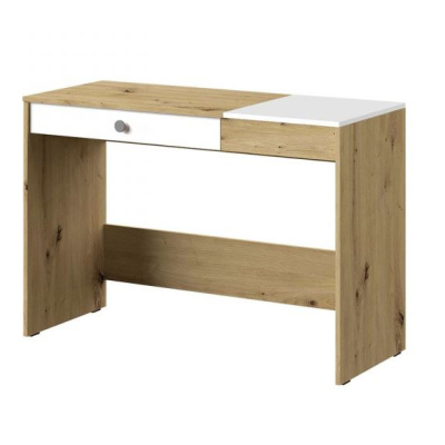 Psací stůl CHIMA - dub artisan / bílý / šedý