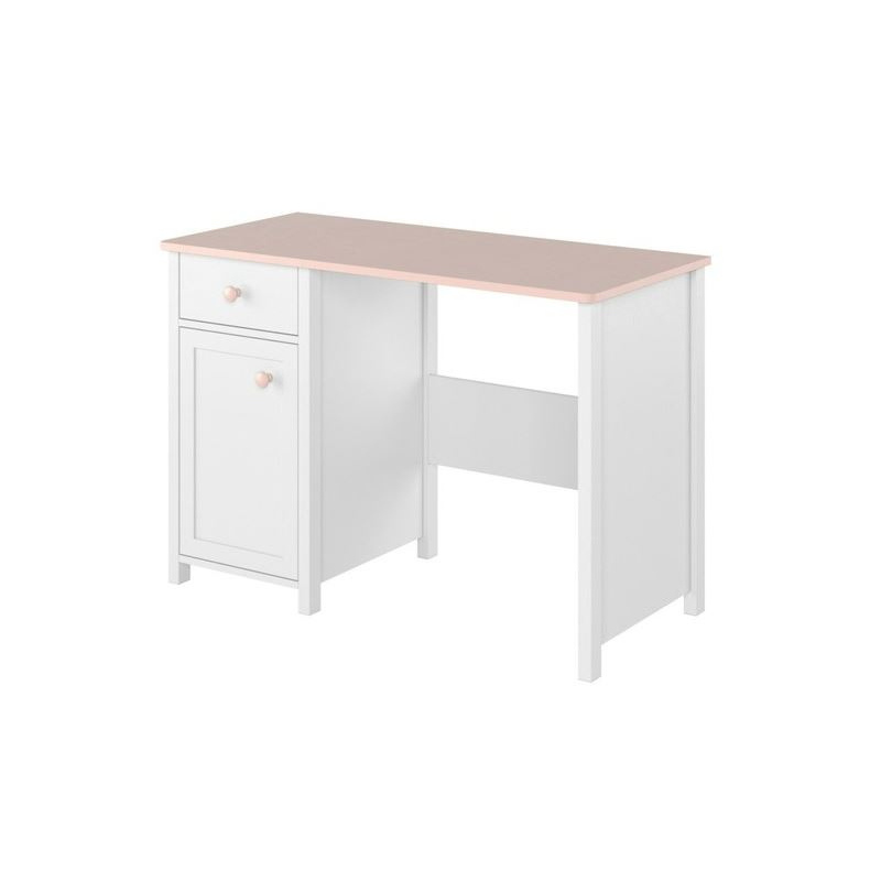 Psací stolek LEGUAN - bílý / růžový