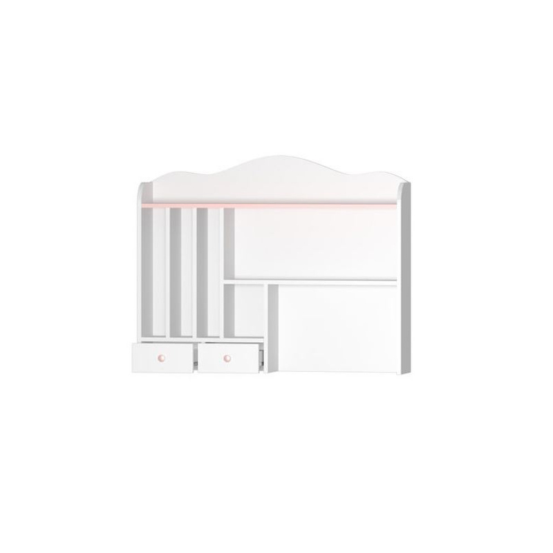 Nástavba na psací stolek LEGUAN - bílá / růžová