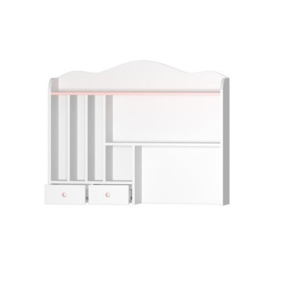 Nástavba na psací stolek LEGUAN - bílá / růžová