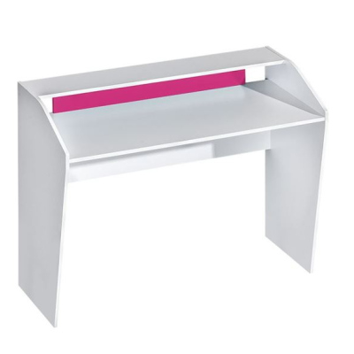 Psací stůl SINCE - bílý / růžový