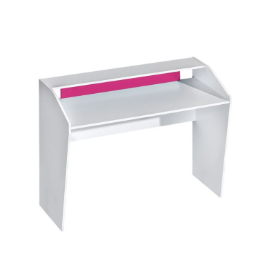 Psací stůl SINCE - bílý / růžový