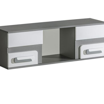 Závěsná police CHOCHO - antracitová / bílá