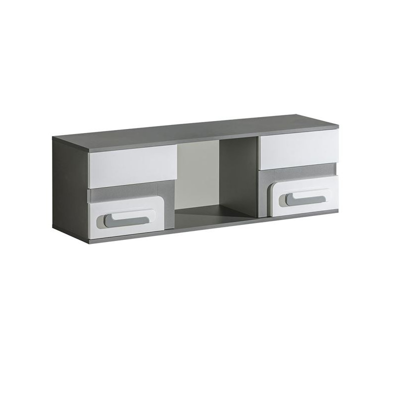 Závěsná police CHOCHO - antracitová / bílá