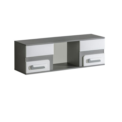 Závěsná police CHOCHO - antracitová / bílá