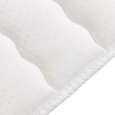 Boxspringová manželská postel s LED osvětlením 160x200 GALWAY - bílá ekokůže + topper ZDARMA