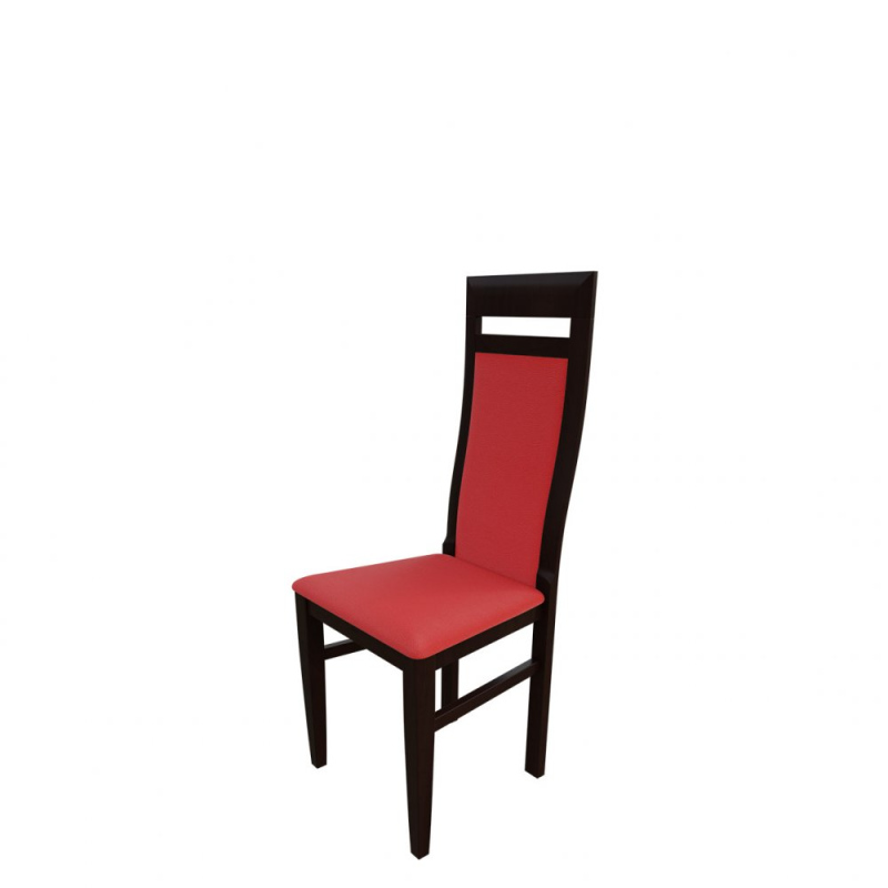 Jídelní židle MOVILE 43 - ořech / červená ekokůže