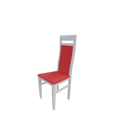 Jídelní židle MOVILE 43 - bílá / červená ekokůže