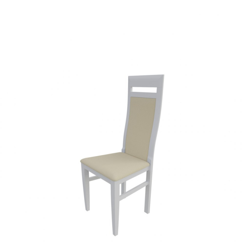 Jídelní židle MOVILE 43 - bílá / béžová ekokůže