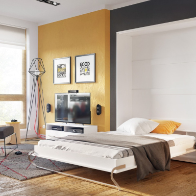 Vertikální sklápěcí postel 120x200 CELENA 1 - bílá