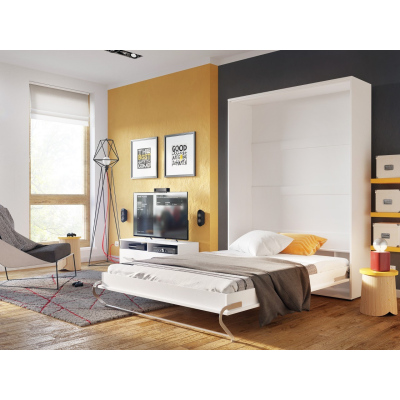 Vertikální sklápěcí postel 120x200 CELENA 1 - bílá