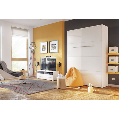 Vertikální sklápěcí postel 120x200 CELENA 1 - bílá