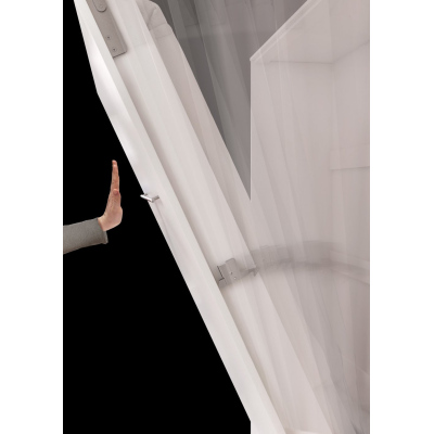 Vertikální sklápěcí manželská postel 140x200 CELENA 1 - lesklá bílá