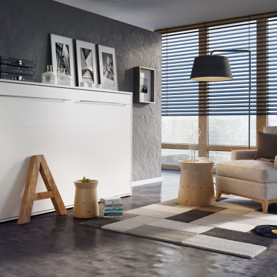 Horizontální sklápěcí postel 90x200 CELENA 1 - bílá