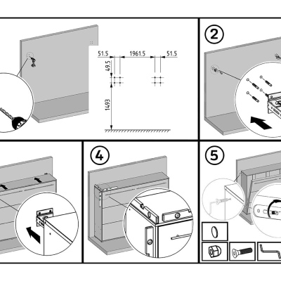 Vertikální sklápěcí postel 90x200 CELENA 1 - bílá