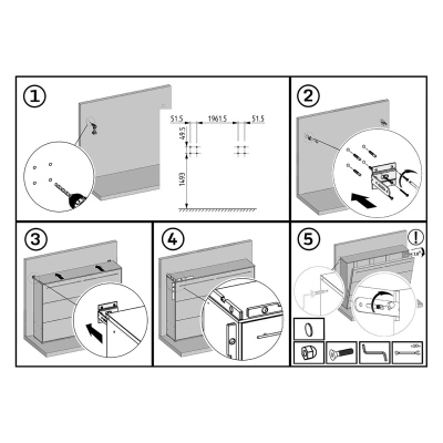 Horizontální sklápěcí postel 120x200 CELENA 1 - bílá