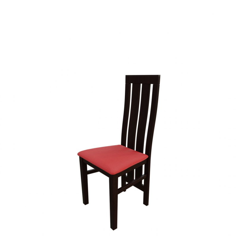 Jídelní židle MOVILE 42 - ořech / červená ekokůže