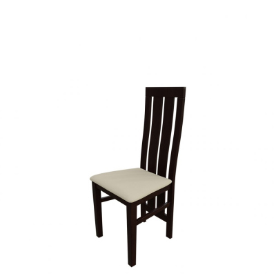 Jídelní židle MOVILE 42 - ořech / béžová ekokůže